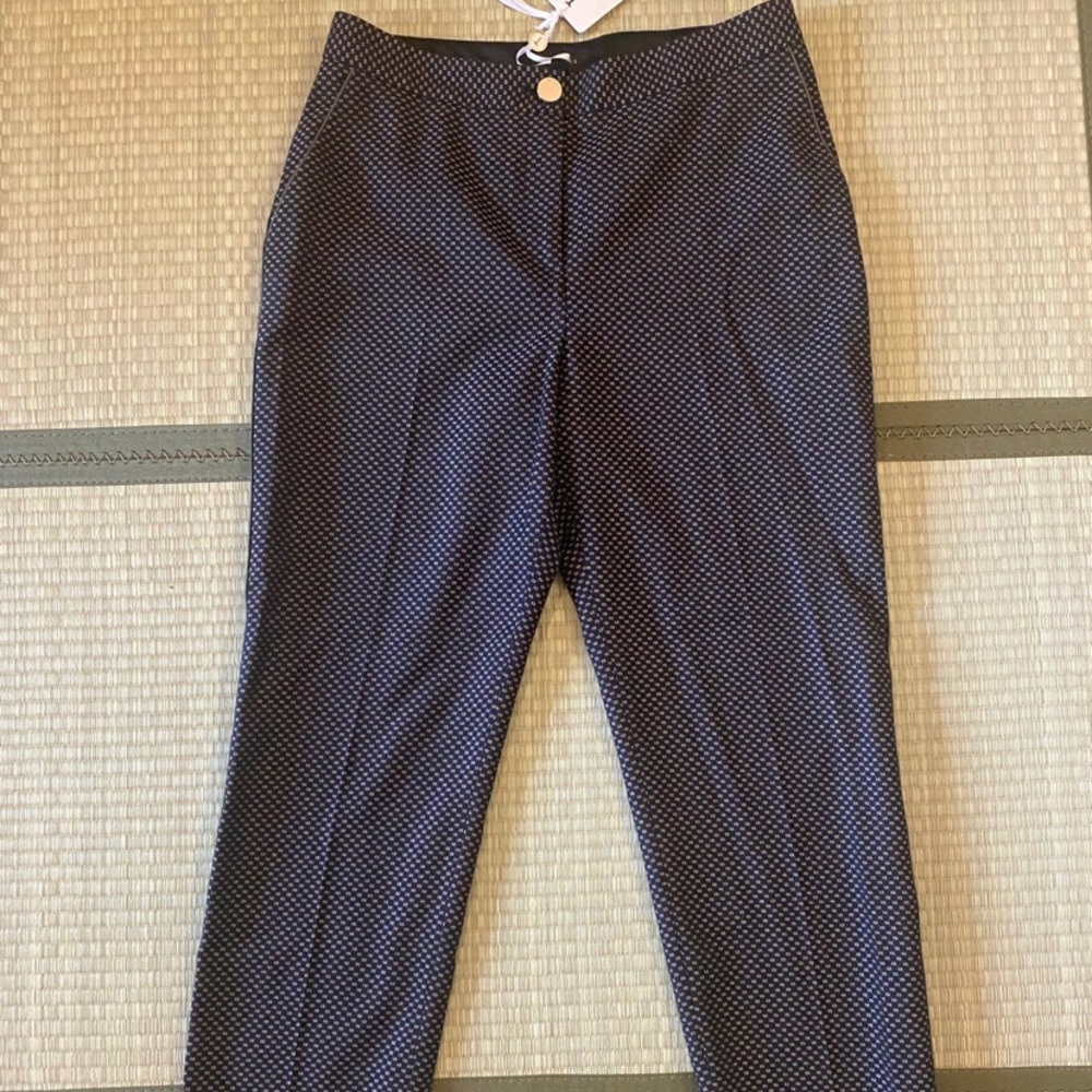 Ted Baker Navy Polka Dot Trousers - Picture 1 of 6